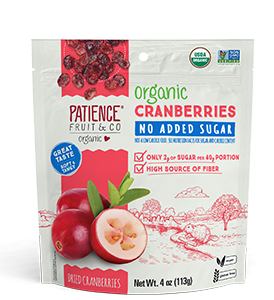 Organic Dried Cranberries with No added Sugar and Sliced