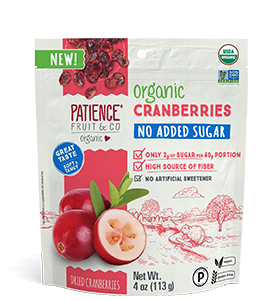 Organic Dried Cranberries with No added Sugar and Sliced