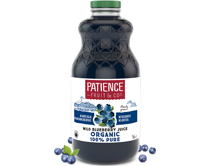 organic wild blueberry pure juice patience